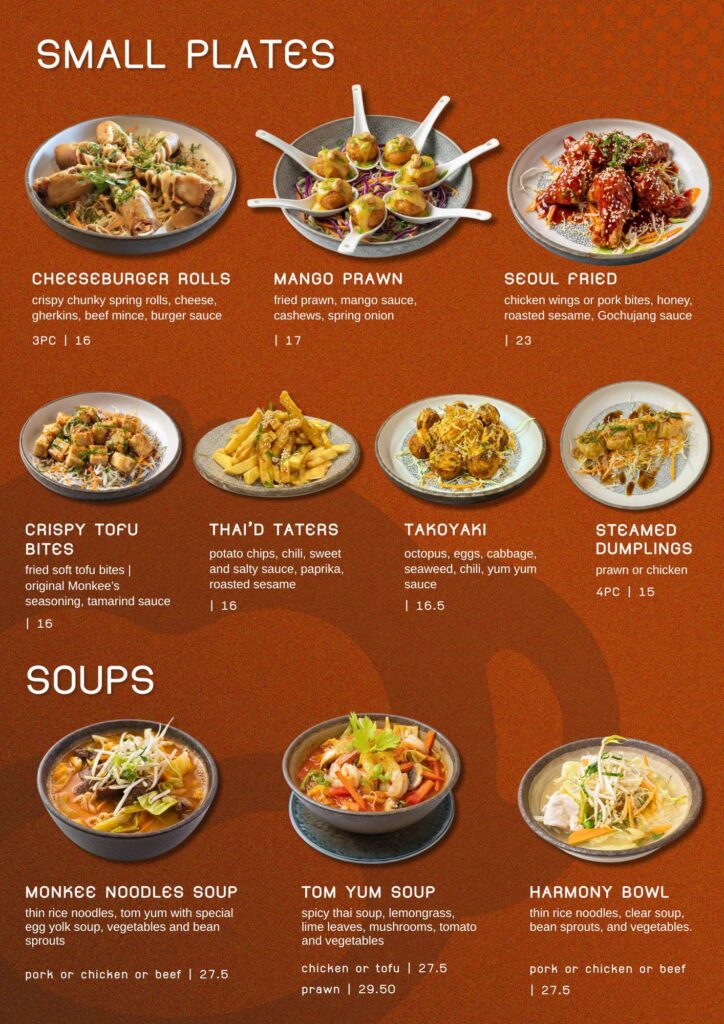 Monkee's Menu - Asian Fusion Queenstown - Tapas